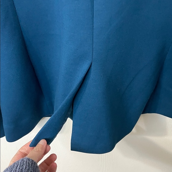 Ann Taylor The Cutaway Blazer in Double Knit Sea Teal Blue Size 10 - Picture 7 of 10